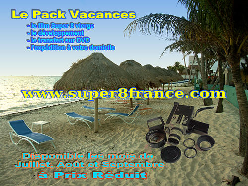 Un Pack Cinéma Super 8 idéal pour vos vacances, SUPER8FRANCE y a pensé ! Commandez le maintenant, n'attendait pas la dernière minute !